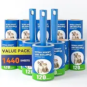 JORAGO Lint Roller and Refill - 1440 Sheets Portable Lint Remover Set, Extra Sticky Lint Pet Hair Removal Picks Up Fur & Fluff for Clothes, Dog Cat Hair, Bed, Furniture, Couch, Carpet, Home, Car