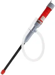Electric Siphon Pump, Hand Fuel Transfer Pump Battery Powered, Gas/Oil/Fuel/Gasoline/Water/Liquid Transfer Siphon Pump (Red)