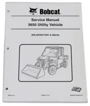 Bobcat 3650 Utility Vehicle Service Manual Shop Repair Book Part Number# 6990367