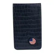 Golf Leather Scorecard Holder Cover Yardage Book Cover with American Flag Gol...