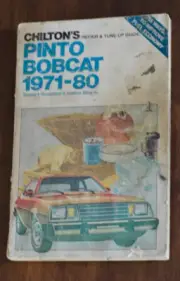 chiltons pinto bobcat 1971-1980 owners manual book repairs and tune up guide