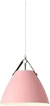 Modern Personalized Pendant Light, Nordic Metal Rustic Chandelier, Leather Rope LED Hanging Light for Dining Room & Bedroom Decor (Pink) - Stylish Home Lighting Solution