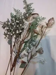 Decorations Christmas Sprays Bed Bath and Table Assorted White Floral Greenery