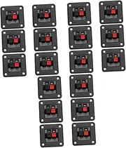 Hoement 3sets Speaker Spring Connection Terminal Connectors Stereo Speaker Clips for DIY High Abs Parts 6pcs*3