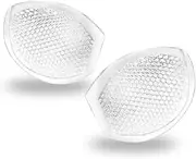 Silicone Bra Inserts, Bra Inserts Silicone Bra Push Up Premium Silicone Breast Lift Enhancers Semi-Adhesive Breast Lift Enhancers Pads Push Up Cup V-Shaped, Reusable, Breathable, Clear for A/B/C Cup, Clear, Small