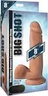 Big Shot - 8 inch Vibrating Wireless Rechargeable Silicone Dong with Balls Flesh