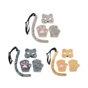 Therians Mask and Tail Gloves for Women Furry Cats Foxes Wolf Mask Animal Tail