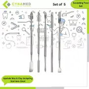 Cynemed Spatula Wax & Clay Sculpting Stainless Steel Tool Set of 5