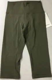 Lululemon 17” Wunder Under HR 1/2 Tight *F Luxtreme LW6AIOS SAGE Green Size 6