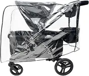 SASHA'S Rain and Wind Cover for Baby Trend Expedition Stroller Wagon/Wagon Plus, Clear Design, Maximum Coverage (Stroller not Included) Made in USA