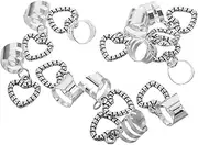[Gogogmee] Dreadlock Jewelry Set 10pcs Silver Open Heart Hair Charms Braid Jewelry Decorations for Women