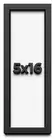 5x16 In Shadow Box Frame Black | 1 inches Deep Real Wood Contemporary Shadowbox