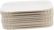SEWOART 100pcs White Paper Cake Boards Rectangle Food Trays Cupcake Paper Plates Dessert Display Tray Safe Material Easy to Cle