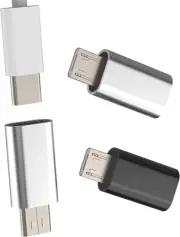 USB-C Female to Micro USB Male Adapter (3 Pack) Charging and Data Transfer Type