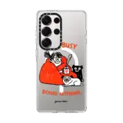 Galaxy S25 Ultra Clear Magnetic Case Very Busy Doing Nothing