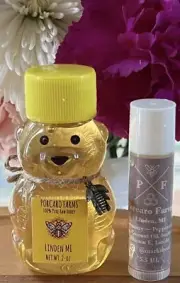 Porcaro Farms Raw Honey Harvested From Linden, MI & Homemade Beeswax Lip Balm.