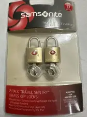NEW Samsonite Travel Sentry Brass Key Locks (Set of 2) - TSA Approved
