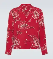 [Bode] Bode Creeping Begonia printed shirt UK 17 red