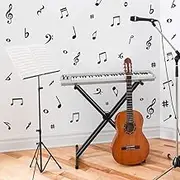 ARTTOP Musical Note Wall Decals,Creative Music Notes Removable Vinyl Wall Stickers for Classroom Kids Room Music Studio Decoration