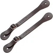 2 Pieces Leather Spur Straps Western Men Adjustable Boot Straps Single Ply Spur Straps for Boots Western Women Men Horse Riding, 9.8 Inches