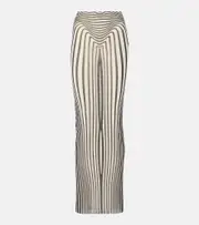 [Jean Paul Gaultier] Jean Paul Gaultier The Navy Blue Body Morphing maxi skirt AU 14 white
