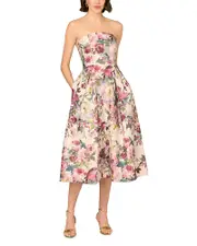 Aidan Mattox Jacquard Midi Dress