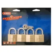 ABUS Solid Brass Padlock-x 4 KEYED ALIKE Abus Padlocks Free Postage-6540QUADSC