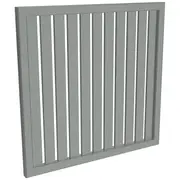 ProtectorAl 300 - 1000 x 300 - 1000mm Palladium Silver Vertical 18mm Gap Aluminium Welded Slat Panel