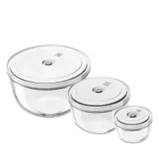 Zwilling Fresh and Save 3 Piece Glass Vacuum Bowl Set