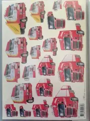 A4 DECOUPAGE / PAPER TOLE Sheets - Mireille E 782 Trucks