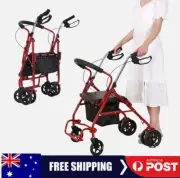 Ultra lightweight rollator mobility walker 6 wheeled walking aid frame with seat