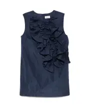 P.A.R.O.S.H. Ruffle Detailed Sleeveless Dress XS,M prussian blue