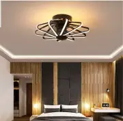 Veunsic Ceiling Fan with Light and Remote Control Modern LED Adjustable Light