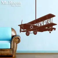 在飛比找Yahoo!奇摩拍賣優惠-☆ Mr.Room 空間先生創意 壁貼 復古飛機 (CL06