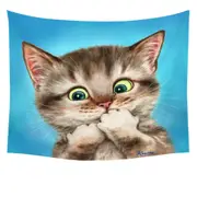 Adorable Cat Sweet Regretful Kitten Tapestry