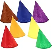 JECOMPRIS 7pcs Christmas Gnome Hats Party Hats for Halloween and Christmas Costume Fun Multi-color Dwarf for Themed Parties and Photo Props
