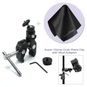 Super C-Clamp Hot Shot Mount Adapter Mini Ball Head Heavy Duty for Photography
