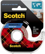 Scotch Removable Poster Tape-.75"X150" - 3 Pack
