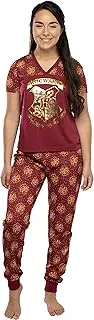 [INTIMO] Harry Potter Short Sleeve Hogwarts Junior's Jogger PJ Pajama Set