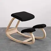 Ergonomic Kneeling Chair Office, Posture Correcting Stool for Office, Home,Back Support Thick Padded Seat Suitable for Meditation Gaming Computer Work,Black