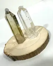 Citrine and Clear quartz mini tower