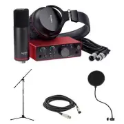 Focusrite Scarlett Solo Studio 4th Gen Recording Bundle with Pop Filter, MS7701B