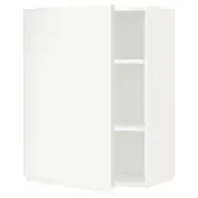 METOD wall cabinet with shelves, white/Voxtorp matt white, 60x37x80 cm
