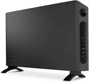 [De'Longhi] SlimStyle Convector Heater HSX4324EG, Low Energy Home Heater for Medium to Large Rooms, Eco Plus Function, Safety Thermostat, 24-Hour Timer, 2400W, Black