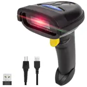 2D Barcode Scanner, Compatible with 2.4G Wireless & Bluetooth & USB Wired Con...