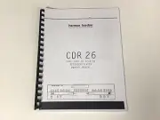 Harman/Kardon CD Recorder CDR26 User Manual Owner's Book