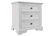 VI Sala Solid Timber 3 Drawer Bedside Table
