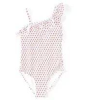 NWT! Roberta Roller Rabbit Tula Heart One Piece Bathing Suit Girls 7 PINK