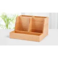 在飛比找蝦皮購物優惠-Peralatan 鉛筆盒木製辦公桌收納盒/松木辦公桌收納盒
