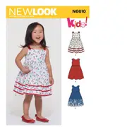 New Look Sewing Pattern 6610 N6610 Toddler' Dress